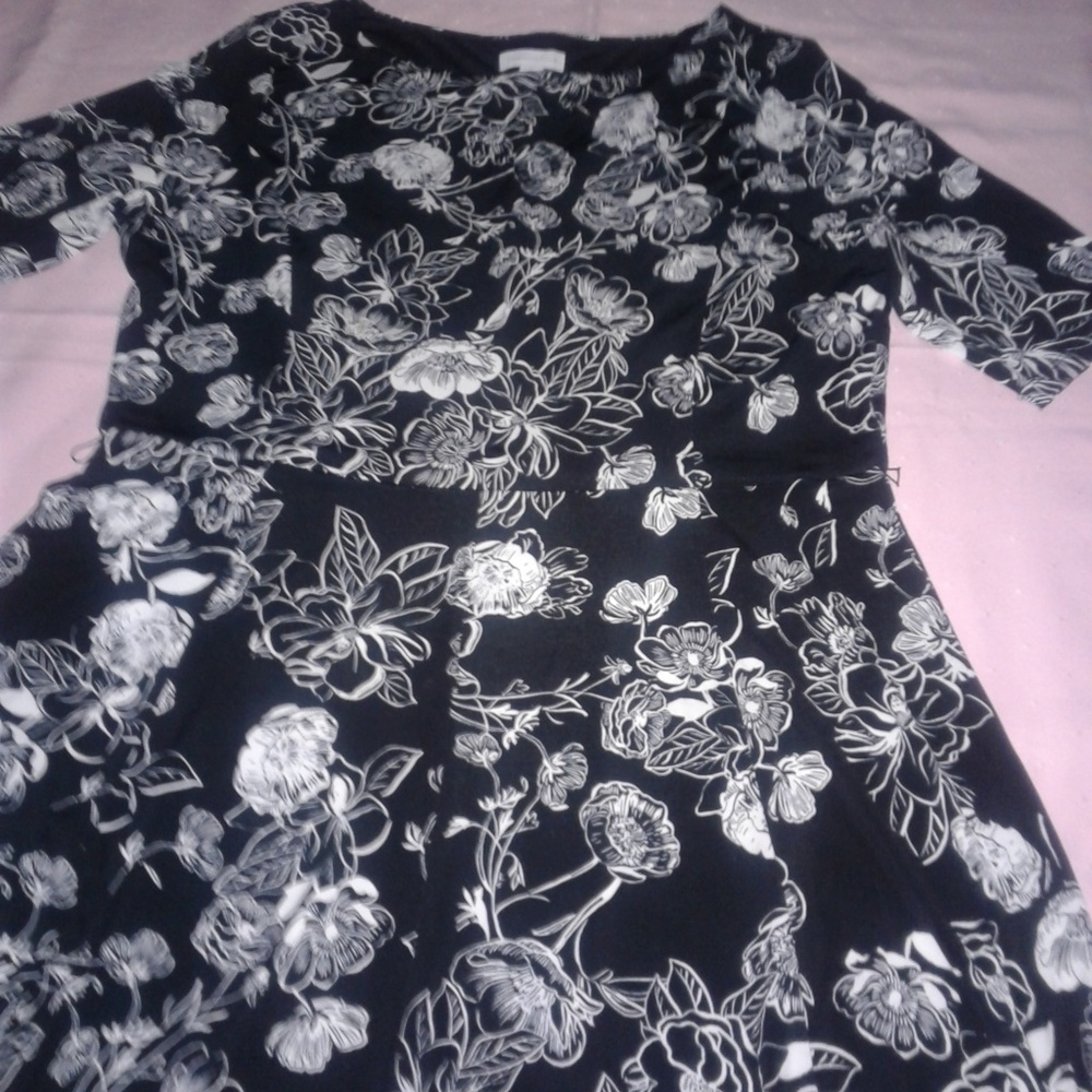 Black & White Floral Charter Club Dress